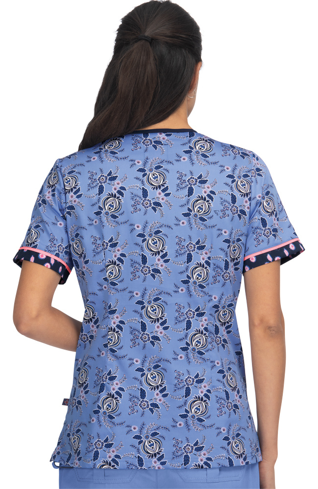 Clearance Women's Lennon Heart Shaped Neck Vintage Floral Print Scrub Top Koi Clearance Women's Lennon Heart Shaped Neck Vintage Floral Print Scrub Top -Silverts-shop 2 ko 1054pr printclearance 650