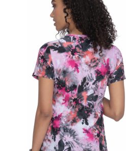 Koi Clearance Women's Nadi Tie Dye Floral Print Scrub Top 3 Koi Clearance Women's Nadi Tie Dye Floral Print Scrub Top -Silverts-shop 2 ko 1057pr printclearance 650 1