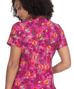Koi Clearance Women's Aurora Pressed Flower Print Scrub Top 3 Koi Clearance Women's Aurora Pressed Flower Print Scrub Top -Silverts-shop 2 ko 1066pr printclearance 650