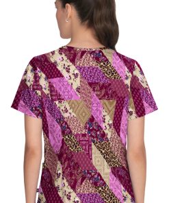Koi Women's Leia Patched With Love Print Scrub Top 3 Koi Women's Leia Patched With Love Print Scrub Top -Silverts-shop 2 ko 1084pr print 650