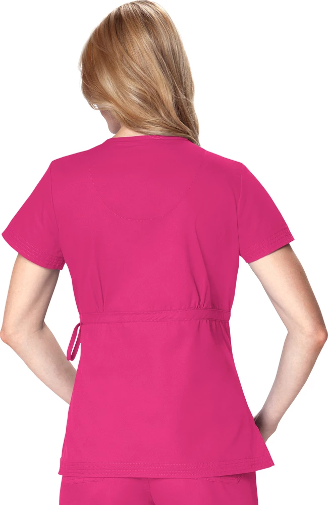 Koi Clearance Women's Katelyn Wrap Solid Scrub Top - Image 2