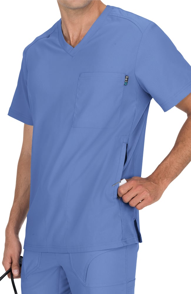 Koi Clearance Men's Force V-Neck Solid Scrub Top 4 Koi Clearance Men's Force V-Neck Solid Scrub Top - Image 2