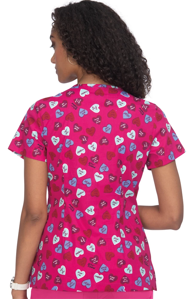 Koi Clearance Women's Bell Sweet Candy Print Scrub Top - Image 2