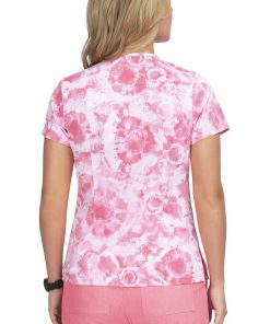 Koi Clearance Women's Leslie Dreamscape Pink Print Scrub Top -Silverts-shop 2 ko d384pr printclearance 650