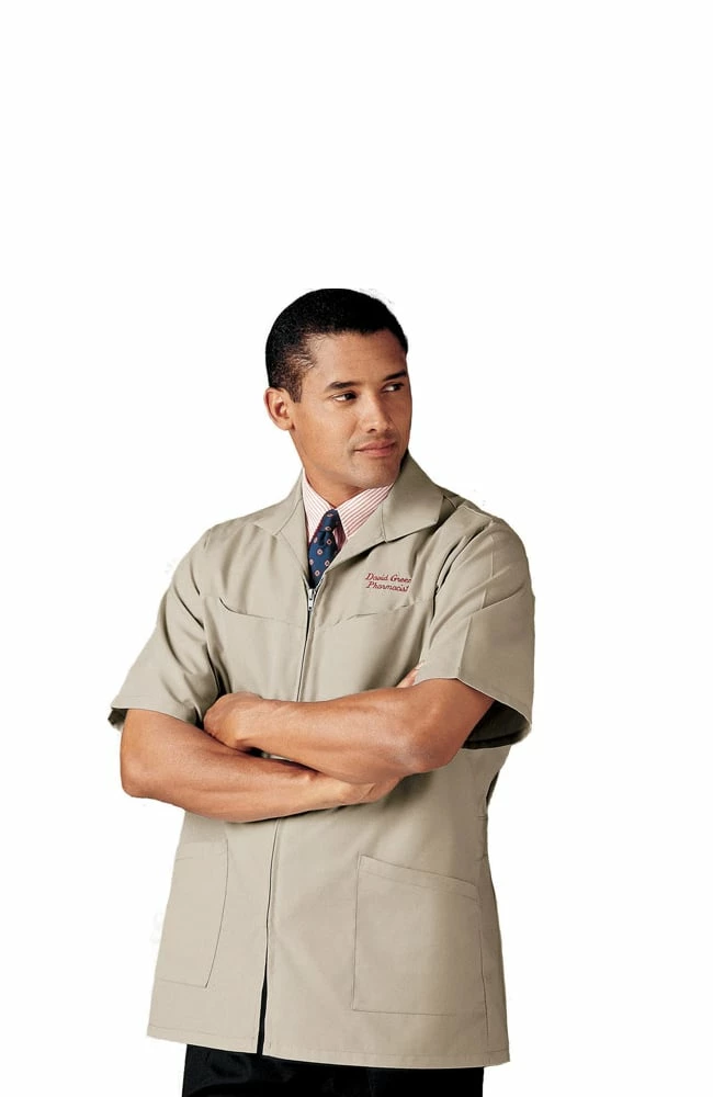 Landau Clearance Men's Professional Lab Solid Scrub Jacket - Image 2