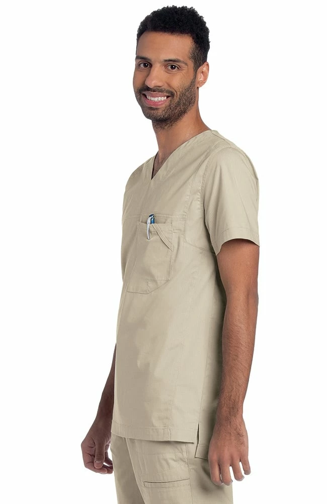Landau Clearance Men's V-Neck Ripstop Scrub Top - Image 2