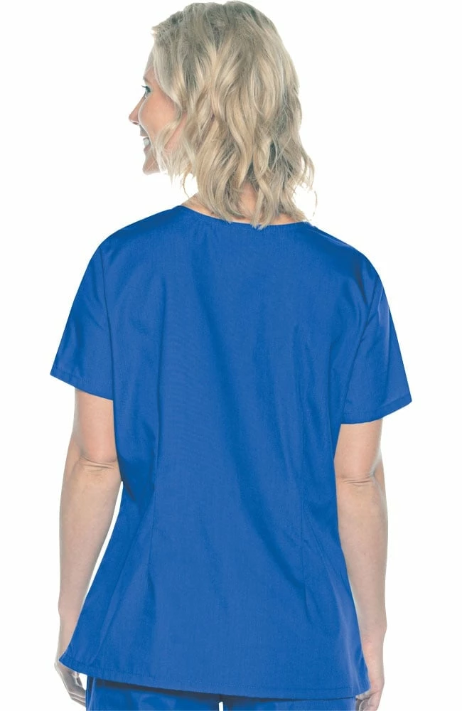 Landau Clearance Women's Surplice Solid Scrub Top - Image 2
