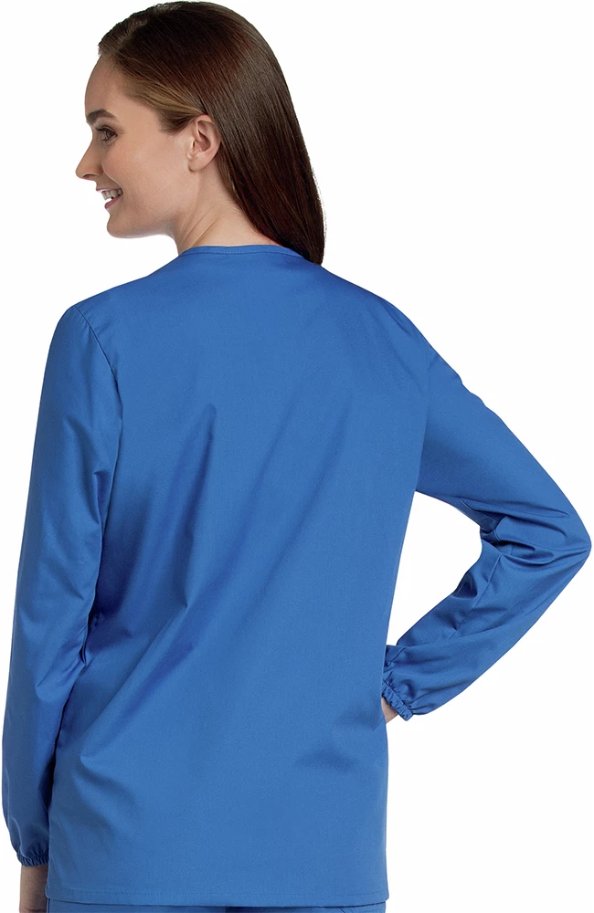 Landau Clearance Women's Warm Up Solid Scrub Jacket - Image 2