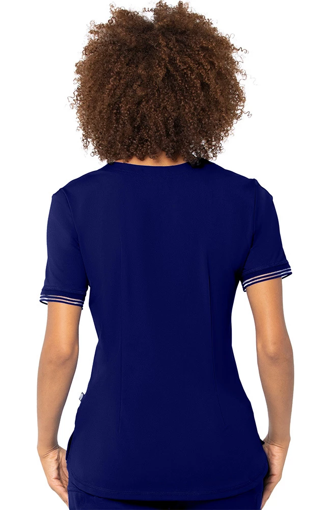 Urbane Clearance Women's V-Neck 2 Pocket Solid Scrub Top - Image 2