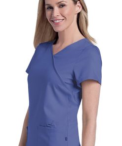 Urbane Clearance Women's Sophie Crossover Solid Scrub Top -Silverts-shop 2 ln 9577 clearance 650