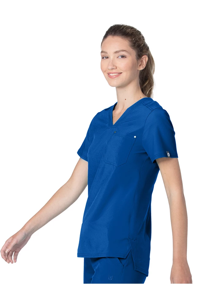 Urbane Women's Tailored V-Neck Solid Scrub Top - Image 2