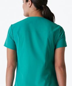 Medelita Women's Calyx V-Neck Scrub Top -Silverts-shop 2 md et12117 650