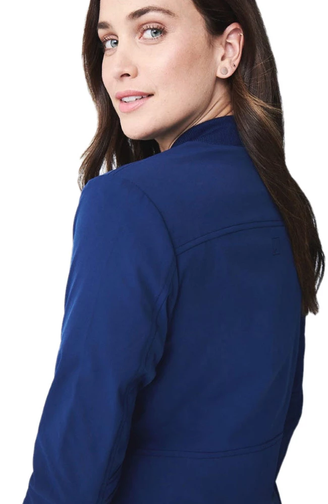 Medelita Women's Kinetic Bomber Solid Scrub Jacket - Image 2