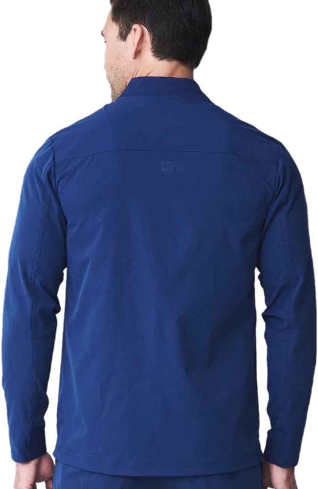 Medelita Men's Kinetic Bomber Solid Scrub Jacket - Image 2