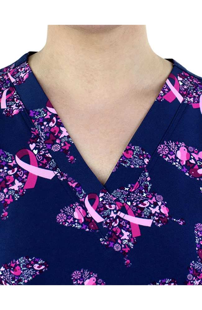 Maevn Uniforms Clearance Women's Graceful Strength Print Scrub Top - Image 2