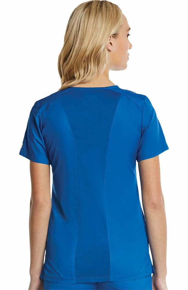 EON Women's Athletic Utility Solid Scrub Top - Image 2