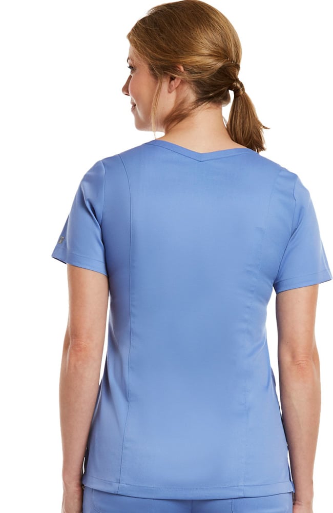 Maevn Uniforms Women's Double V-Neck Solid Scrub Top 4 Maevn Uniforms Women's Double V-Neck Solid Scrub Top - Image 2