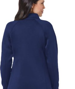 Maevn Uniforms Women's Raglan Sleeve Fleece Solid Scrub Jacket -Silverts-shop 2 mv 3812 650