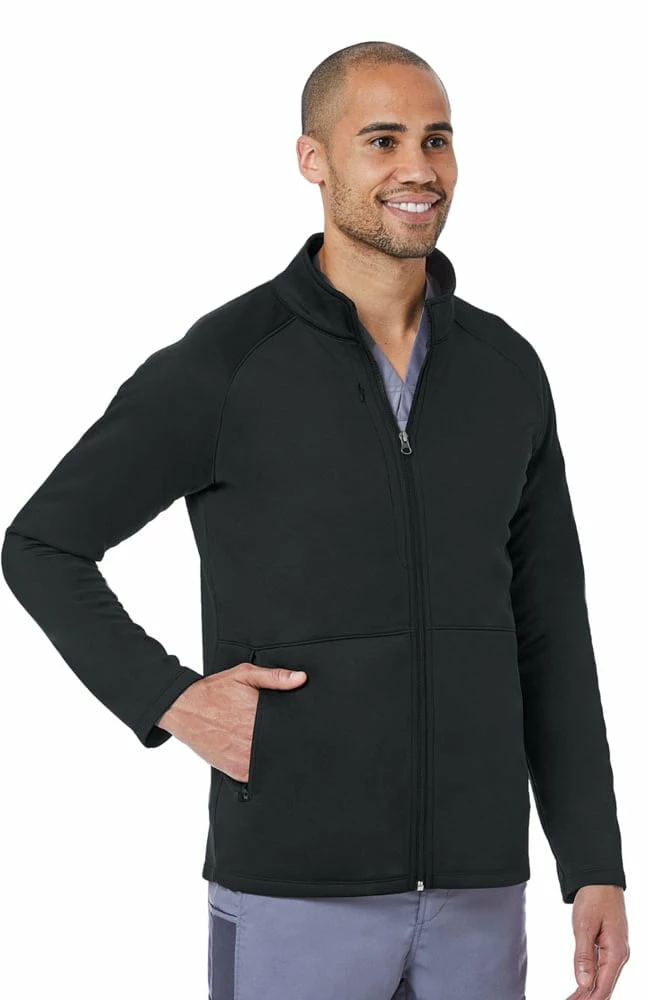 Maevn Uniforms Men's Raglan Sleeve Fleece Solid Scrub Jacket - Image 2