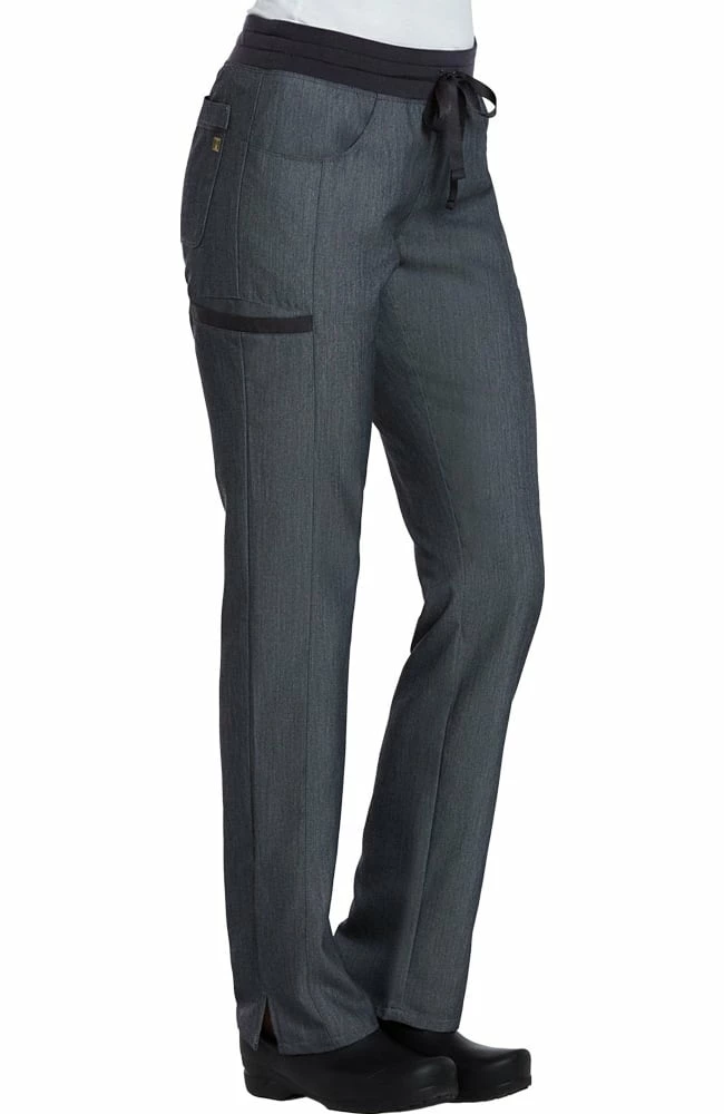 Maevn Uniforms Women's Contrast Drawstring Waistband Yoga Scrub Pant - Image 2