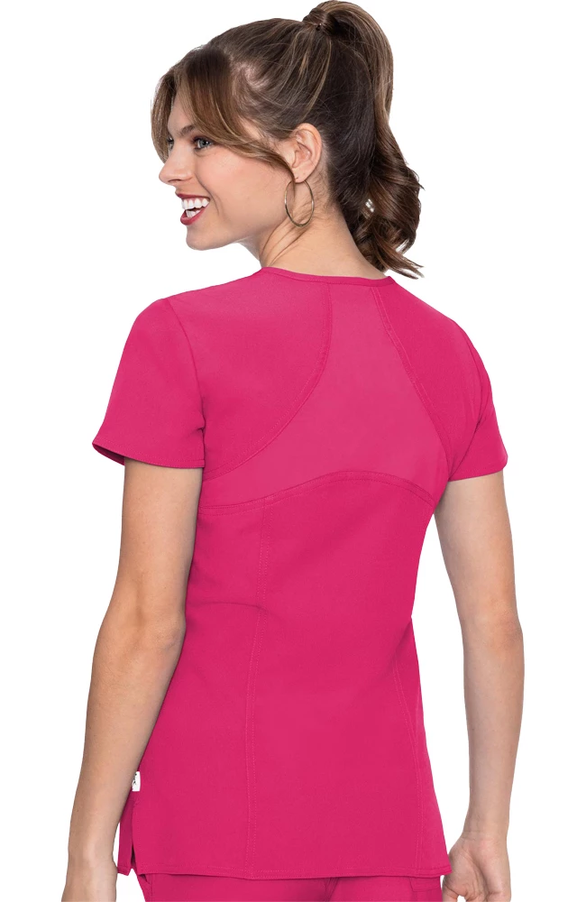 Med Couture Women's Refined V-Neck Solid Scrub Top - Image 2