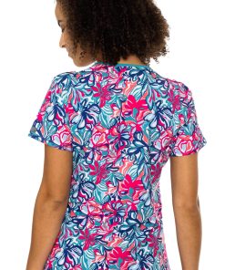 Med Couture Women's Vicky Floral Tropical Print Scrub Top 3 Med Couture Women's Vicky Floral Tropical Print Scrub Top -Silverts-shop 2 pe 8564 print 650 1