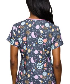Med Couture Women's Vicky Cosmic Cuteness Print Scrub Top 3 Med Couture Women's Vicky Cosmic Cuteness Print Scrub Top -Silverts-shop 2 pe 8564 print 650 5