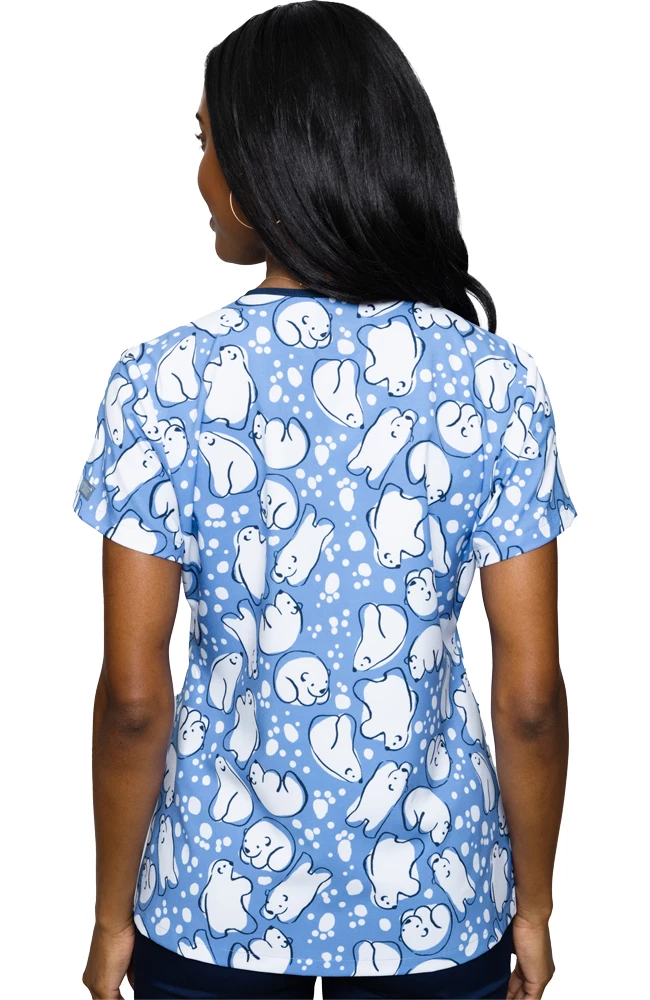 Med Couture Women's Vicky Snowball Print Scrub Top - Image 2