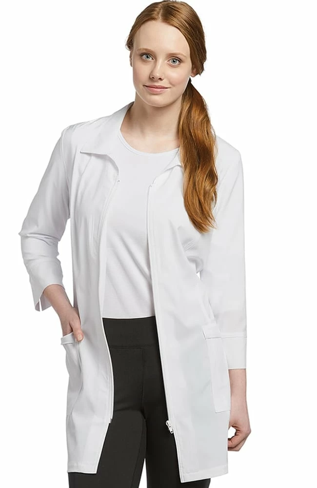 White Cross Women's Zip Front 32" Lab Coat - Image 2