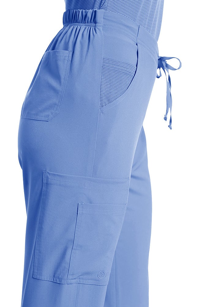 Women's Drawstring Cargo Scrub Pant White Cross Women's Drawstring Cargo Scrub Pant -Silverts-shop 2 wc 397 650