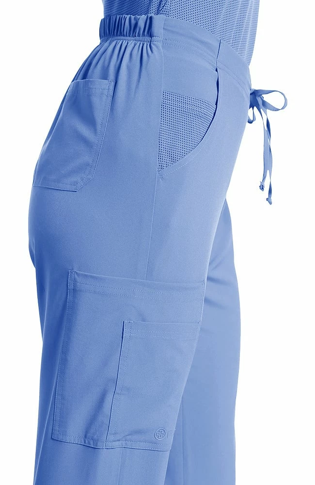 White Cross Women's Drawstring Cargo Scrub Pant - Image 2