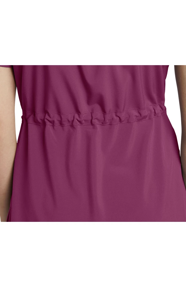 White Cross Women's Cinched Solid Scrub Top - Image 2