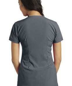 White Cross Women's V-Neck Kangaroo Pocket Solid Scrub Top -Silverts-shop 2 wc 725 650