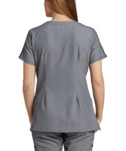 White Cross Women's Princess Seam V-Neck Solid Scrub Top -Silverts-shop 2 wc 754 650