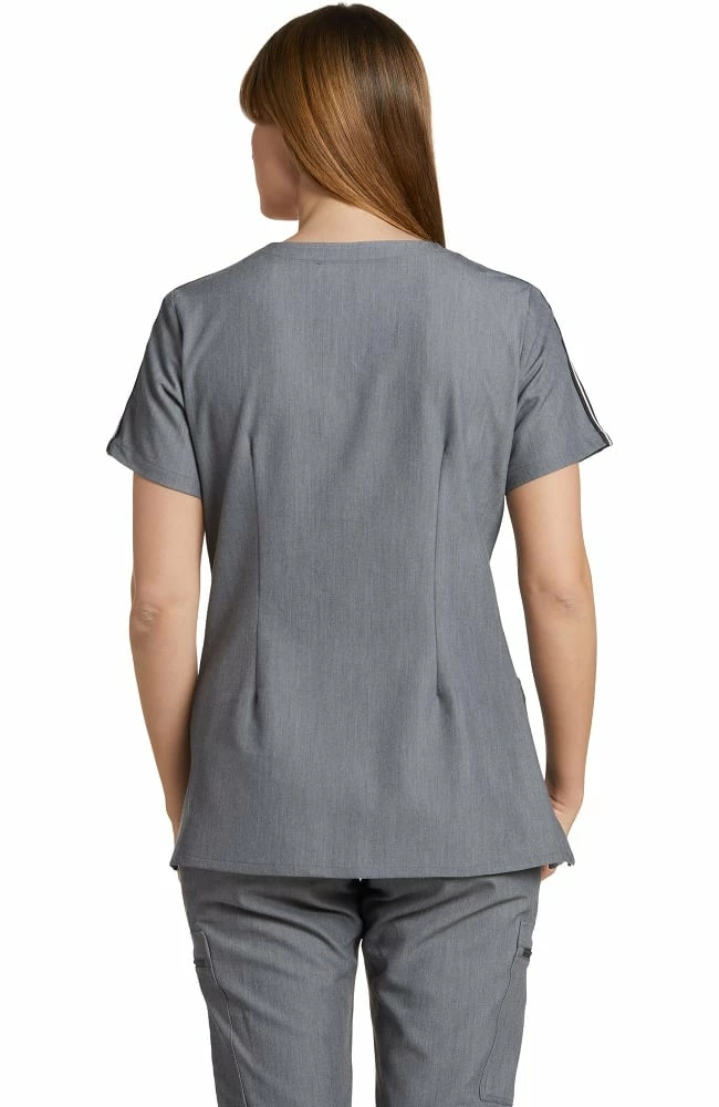 White Cross Women's Princess Seam V-Neck Solid Scrub Top - Image 2