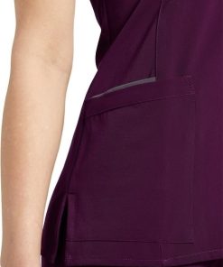 White Cross Women's Contrast Trim V-Neck Solid Scrub Top -Silverts-shop 2 wc 755 650