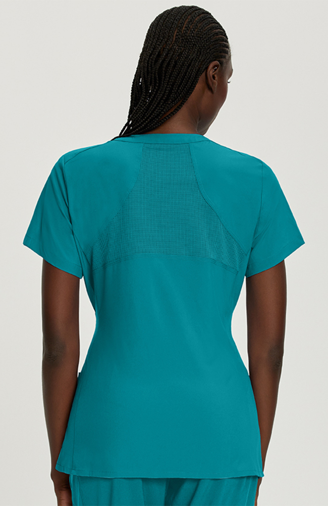 Women's V-Neck Solid Scrub Top White Cross Women's V-Neck Solid Scrub Top -Silverts-shop 2 wc 785 650