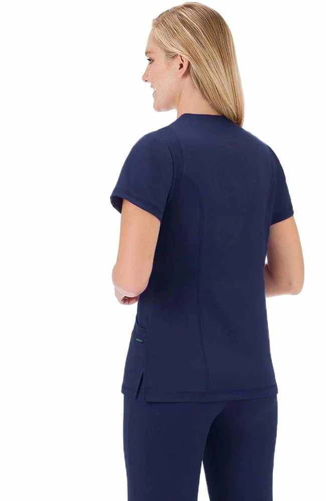 Jockey Scrubs Clearance Women's Mesh Trim V-Neck Solid Scrub Top - Image 2