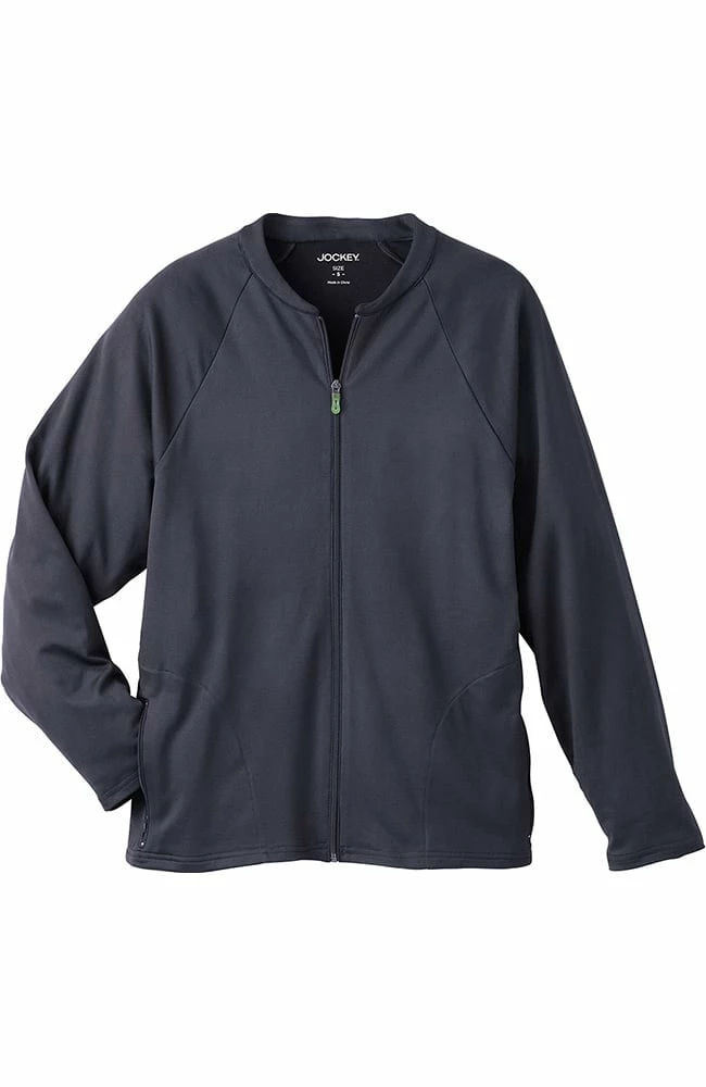 Jockey Scrubs Clearance Men's Zip Front Fleece Solid Scrub Jacket - Image 2