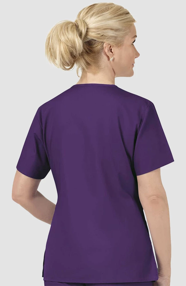 WonderWink Clearance Women's Bravo Lady Fit V-Neck Solid Scrub Top - Image 2