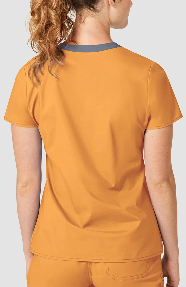 WonderWink Clearance Women's Verity V-Neck Solid Scrub Top - Image 2