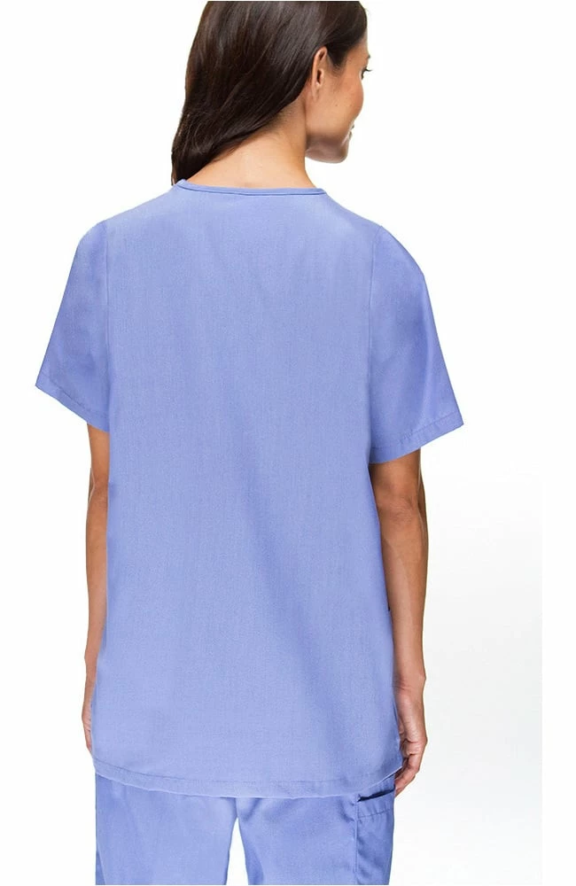 Clearance Basics By Allheart Women's V-Neck Scrub Top & Elastic Waist Scrub Pant Set - Image 3