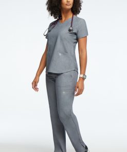 AllHeart Clearance Women's V-Neck Solid Scrub Top & Yoga Scrub Pant Set 4 AllHeart Clearance Women's V-Neck Solid Scrub Top & Yoga Scrub Pant Set -Silverts-shop 3 ah lsset8 clearance 650
