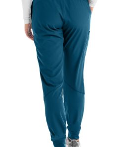 Barco One Women's Racer Solid Scrub Top & Boost Jogger Scrub Pant -Silverts-shop 3 bc 30set 650