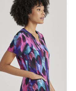 Barco One Clearance Women's Soft Brilliance Print Scrub Top -Silverts-shop 3 bc 5107 printclearance 650 1