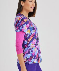 Barco One Clearance Women's Celebration Print Scrub Top 4 Barco One Clearance Women's Celebration Print Scrub Top -Silverts-shop 3 bc 5107 printclearance 650
