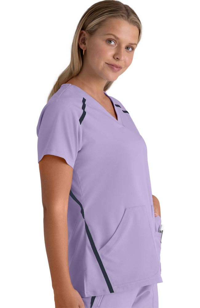 Women's V-Neck Solid Scrub Top Grey's Anatomy Women's V-Neck Solid Scrub Top -Silverts-shop 3 bc 7188 650