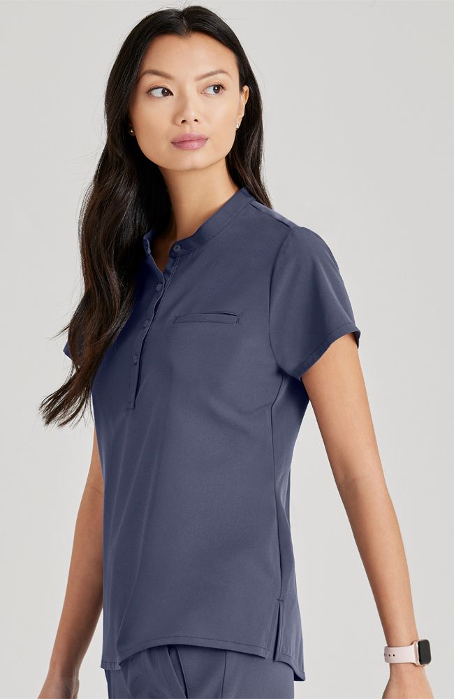 Barco Uniforms Barco Unify Women's Henley Tuck-In Scrub Top 5 Barco Uniforms Barco Unify Women's Henley Tuck-In Scrub Top - Image 3