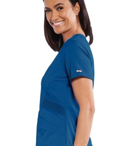 Grey's Anatomy Women's Moto Inspired Solid Scrub Top 7 Grey's Anatomy Women's Moto Inspired Solid Scrub Top -Silverts-shop 3 bc git033 650