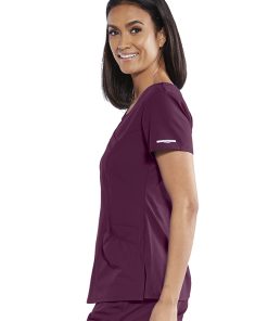 Skechers Women's Charge Surplice Solid Scrub Top 4 Skechers Women's Charge Surplice Solid Scrub Top -Silverts-shop 3 bc skt064 650